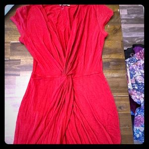 High low dress in red